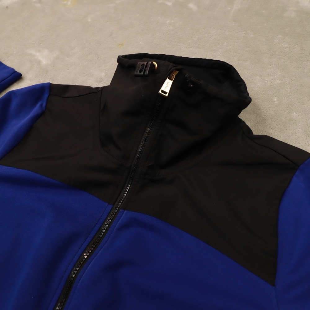 Lauren Ralph Lauren LRL Active Blue Black Color Block Zip up Jacket size Medium - Picture 3 of 7